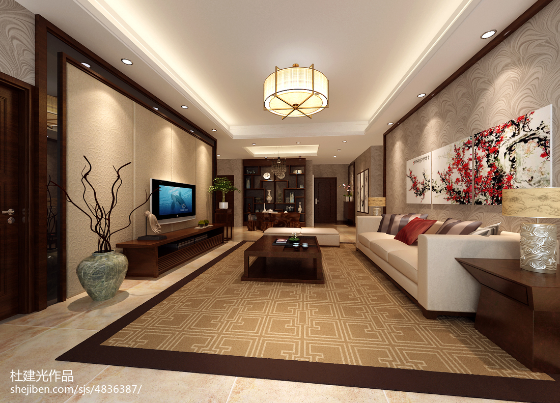 新古典夾板天花設(shè)計 &ndash; 設(shè)計本裝修效果圖