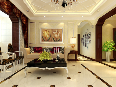 電力設(shè)計院135平米歐式風(fēng)格裝修設(shè)計效果圖